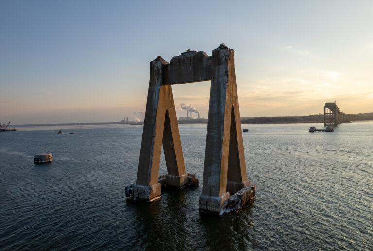 Remains of the Francis Scott Key Bridge Collapse - Baltimore, Maryland
