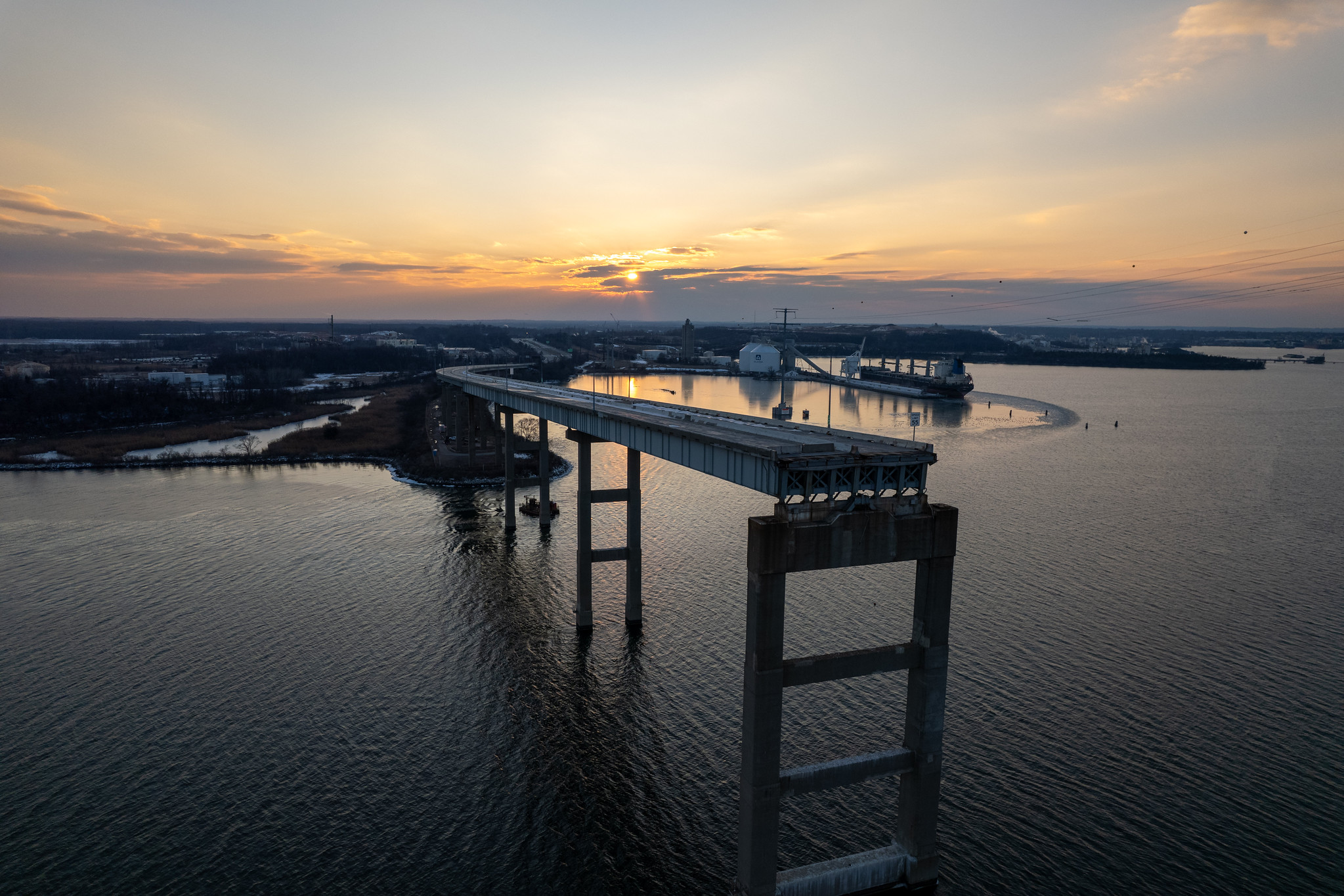 Remains of the Francis Scott Key Bridge Collapse - Baltimore, Maryland