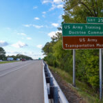US Army Training and Doctrine Command/US Army Transportation Museum Sign – Interstate 64 (current)